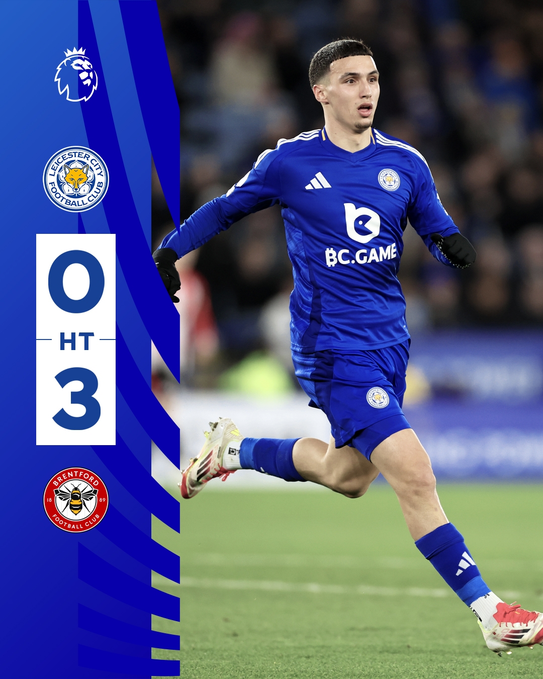  半場0-3！萊斯特若不進球輸球，將主場6連敗0進球創(chuàng)歷史最糟戰(zhàn)績