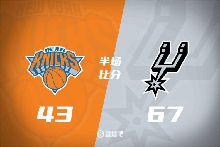  花了？馬刺半場(chǎng)4人得分上雙67-43領(lǐng)先尼克斯24分 唐斯19分