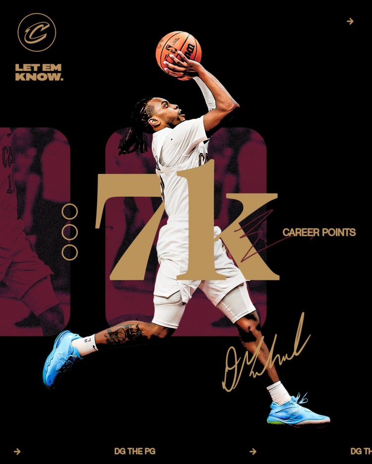  未來可期！加蘭騎士生涯得分達(dá)到7000分 隊(duì)史第11位！