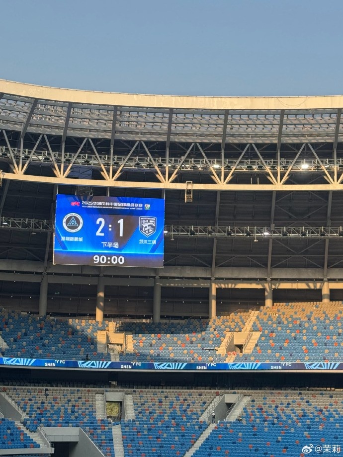  熱身賽：深圳新鵬城在常規(guī)時間2-1勝武漢三鎮(zhèn)，在加時賽2-2戰(zhàn)平
