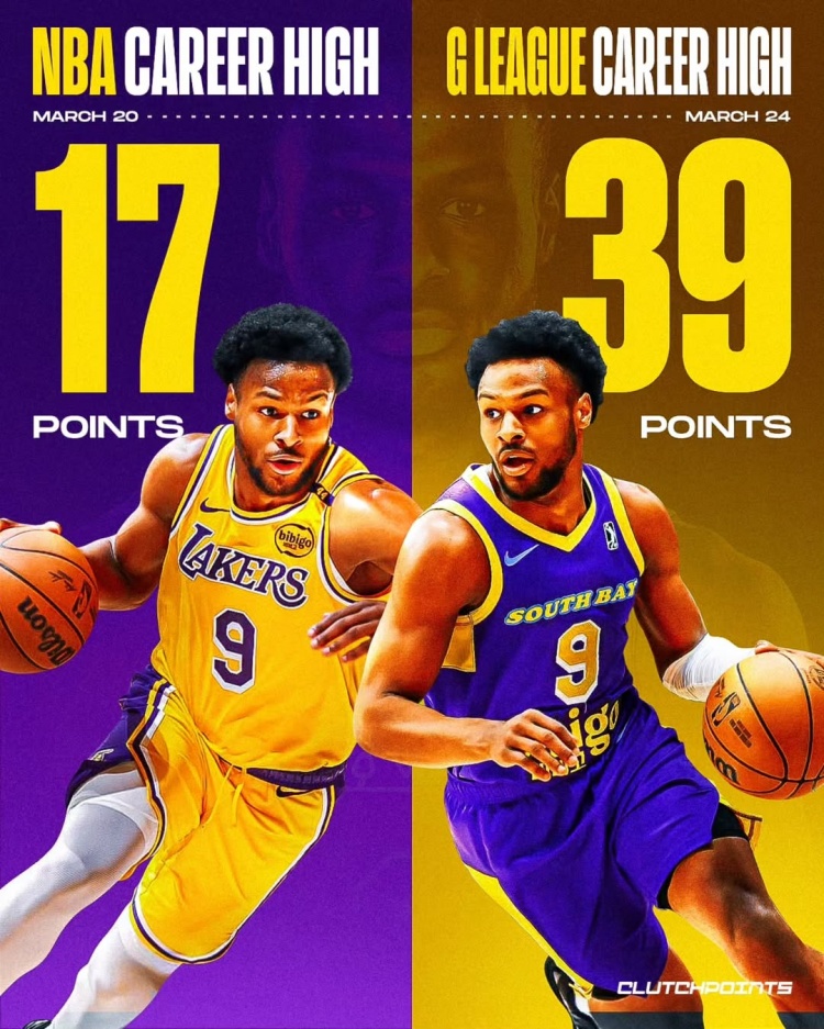  在進(jìn)步！布朗尼一周內(nèi)先后創(chuàng)下個人NBA和G聯(lián)盟單場得分新紀(jì)錄